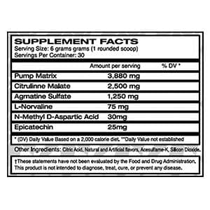 photo of HATERADE Supplement Facts